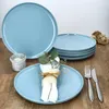Ritzenhoff 6x Jasper jídelní talíř Ø25,2cm šedomodrý Náhled obrázku produktu 3