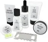 A collection of men's grooming products and a multi-tool, arranged on a white background. Produktbild-Vorschau