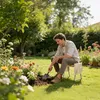 Relaxdays Kolenná stolička na prácu v záhrade, skladateľná, Náhľad obrázku produktu 2
