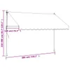 vidaXL Markise Einziehbar Anthrazit 300x150 cm Stoff und Produktbild-Vorschau 8