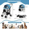 Poussette 3 en 1 pour animaux de compagnie, pliable, Voir les images du produit 2