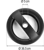 A black circular object, likely a foot or base, with measurement indicators. Produktbild-Vorschau