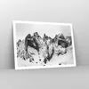 Poster - Poster ohne Rahmen - Alpen Schnee Monochrom - Produktbild-Vorschau 7