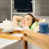Relaxdays XL Badewannenablage, mit Buchstütze & für Tablet, Produktbild-Vorschau 5