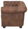 Edles Chesterfield Sofa 2 Sitzer in Mikrofaser Vintage Produktbild-Vorschau 4