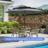 COSTWAY parasol 300 cm z diodami LED i korbką, parasol Podgląd zdjęcia produktu 2