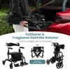 COSTWAY 2in1 Fauteuil roulant & déambulateur pliable & Voir les images du produit 9