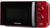 A red and black Orbegozo microwave oven is shown from the front. Anteprima dell’immagine prodotto