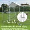 A chicken coop with a fenced run in a grassy outdoor area. Náhled obrázku produktu