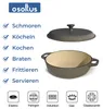 osoltus Gusseisen Bauernpfanne m. Deckel 30cm hellgrau Produktbild-Vorschau 4