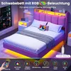 Polsterbett 140x200 cm Schwebebett mit LED-Beleuchtung, Produktbild-Vorschau 4