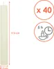 Echte waskaarsen, klassiek, 40 stuks - crèmekleurig wit - Productafbeelding-voorbeeld 2