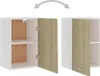 Two identical wall cabinets are shown, one with its door open and the other with its door closed. Anteprima dell’immagine prodotto