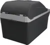 A black and gray cooler box is shown from a side-angle. Podgląd zdjęcia produktu