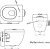 Technical drawing of a toilet with dimensions and measurements. Produktbild-Vorschau
