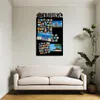 Magnettafel Schwarz 79x49cm Travels, Metall Magnetische Produktbild-Vorschau 3