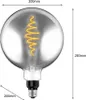 LED Spiral Filament G200 Globe 8,5W = 20W E27 Rauchglas Voir les images du produit 2