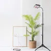 A grow light stands next to a potted plant and a small side table with a picture frame. Produktbild-Vorschau