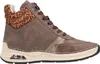 A single brown high-top sneaker with leopard print accents is shown against a white background. Produktbild-Vorschau