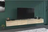 Meuble TV avec 2 tiroirs, à fixer au mur ou à poser - Voir les images du produit 6