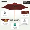 Sonnenschirm Sunshine 240 cm rot Balkonschirm rund als Produktbild-Vorschau 2