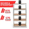 Schwerlastregal 180x90x40 cm, Steckregal 875 kg, 5 Produktbild-Vorschau 2