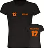 multifanshop Damen T-Shirt - Niederlande - Trikot Nummer Produktbild-Vorschau 1
