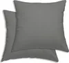 2er Set Kissenbezug Kissenhülle 80x80 cm grau Uni Produktbild-Vorschau 1