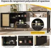 MODFU Meuble Bar Moderne Avec Étagères Et Portes, Table De Voir les images du produit 5