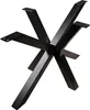 A black metal spider leg table base is shown against a white background. Produktbild-Vorschau