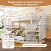 Merax Etagenbett 90x200 cm + 140x200 cm, mit 2 Schubladen, Produktbild-Vorschau 6