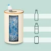Relaxdays Pfandflaschen Sammelbehälter 100l, waschbarer Produktbild-Vorschau 3