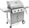 A stainless steel gas grill on a white background. Náhled obrázku produktu