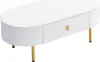 Sweiko Couchtisch mit zwei Schubladen, goldenen Griffen und Produktbild-Vorschau 15