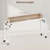 COSTWAY Tavolino da letto con rotelle, tavolino da letto Anteprima dell’immagine prodotto 3