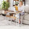 HOMCOM – Skladací písací stôl, malý, 80 cm, s kolieskami, Náhľad obrázku produktu 9