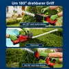 Akku Heckenschere, 21" Klingen Heckenschere mit 2 × 4000mAh Produktbild-Vorschau 2