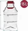 Weinballon 15 L aus Kunststoff PET mit Schraubverschluss, Produktbild-Vorschau 3