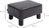 HOMCOM Fußhocker Sitzhocker, Rechteckiger Ottoman, Produktbild-Vorschau 3