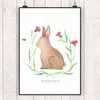 Mr. & Mrs. Panda Bild Hase Sitzen DIN A4 - Weiß - Geschenk, Produktbild-Vorschau 2