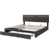 INONEFT hydraulisches Boxspringbett 160x200 cm, Doppelbett Produktbild-Vorschau 9