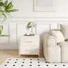 UnboxG Ensemble de 2 tables de nuit en velours beige avec 2 Voir les images du produit 7
