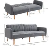 HOMCOM Schlafsofa Klappsofa 2-Sitzer Stoffsofa Bettsofa Produktbild-Vorschau 3