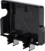 A black plastic coffee machine spout cover with metallic contacts. Produktbild-Vorschau