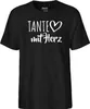 Huuraa Herren T-Shirt Tante mit Herz S Black Bio Baumwolle Produktbild-Vorschau 2