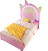 Merax Polsterbett 90x200 cm, Einhorn-Design Kinderbett mit Produktbild-Vorschau 9