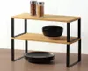 A two-tier shelf unit with kitchen items on it. Anteprima dell’immagine prodotto