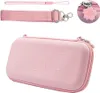 A pink carrying case with a floral pattern and a pink wrist strap. Produktbild-Vorschau