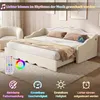Daybett 90x200 ausziehbar auf 180x200 cm Polsterbett Beige Produktbild-Vorschau 5