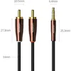 Close-up view of three audio cable connectors with measurement indicators. Náhled obrázku produktu